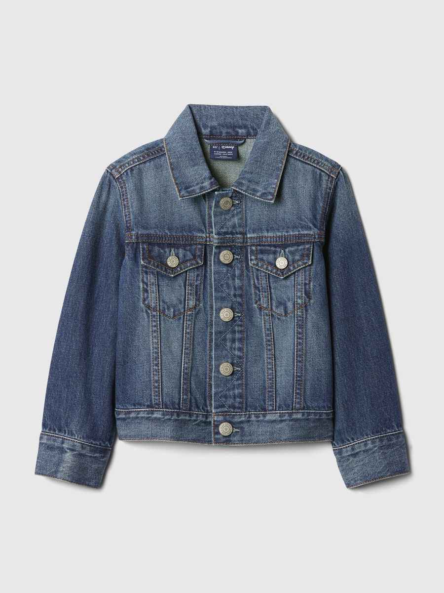 Denim Jacket with Mickey Mouse Print_0