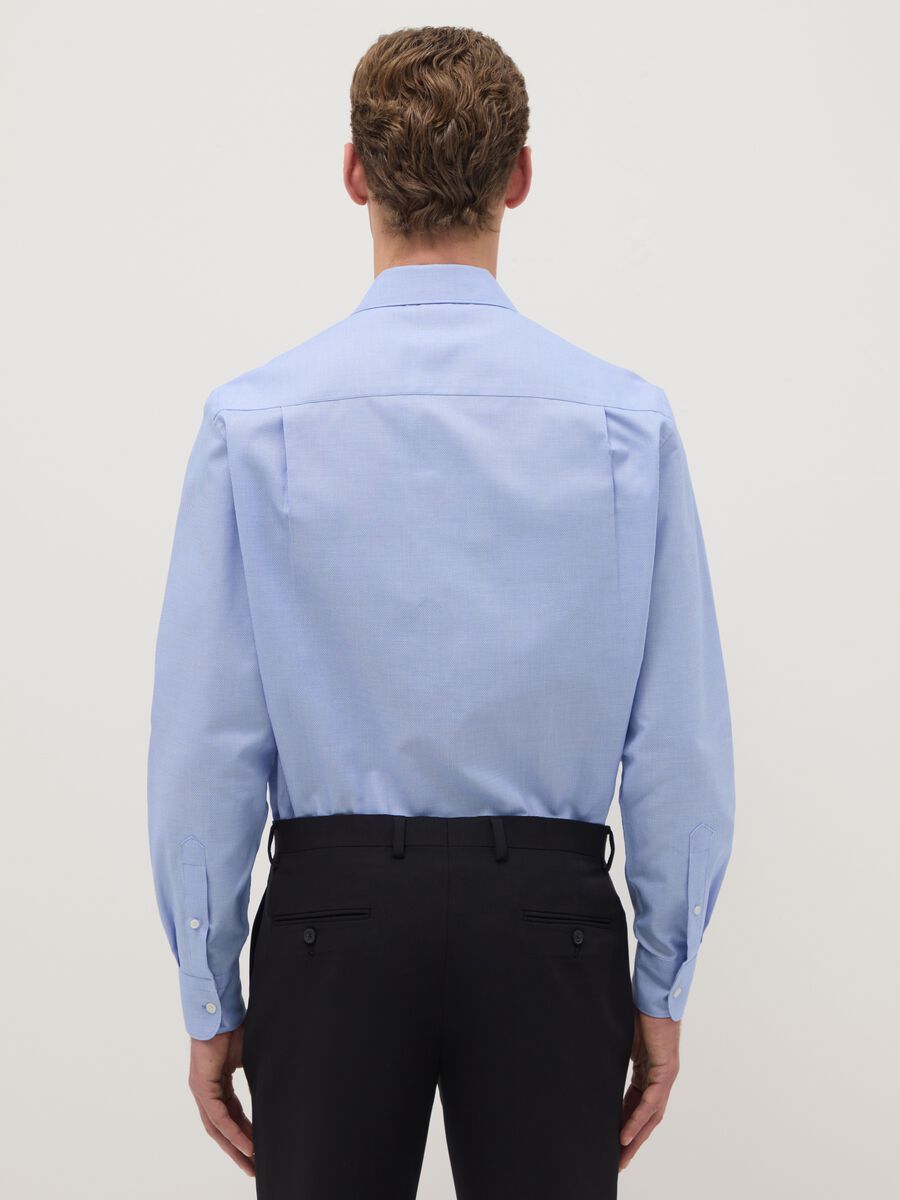 Light blue shirt with French collar in pure cotton regular fit_2
