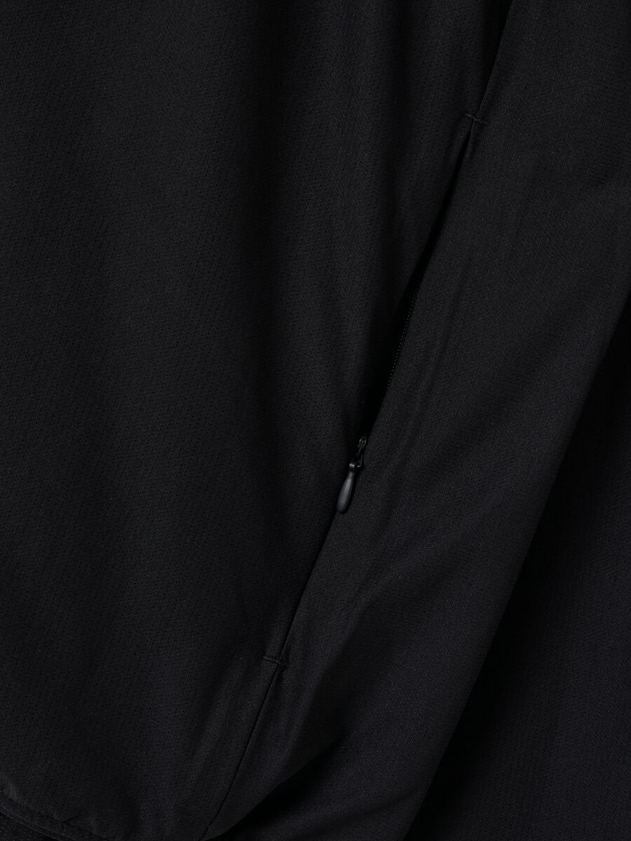 Full-zip sweatshirt in technical fabric with hood_5