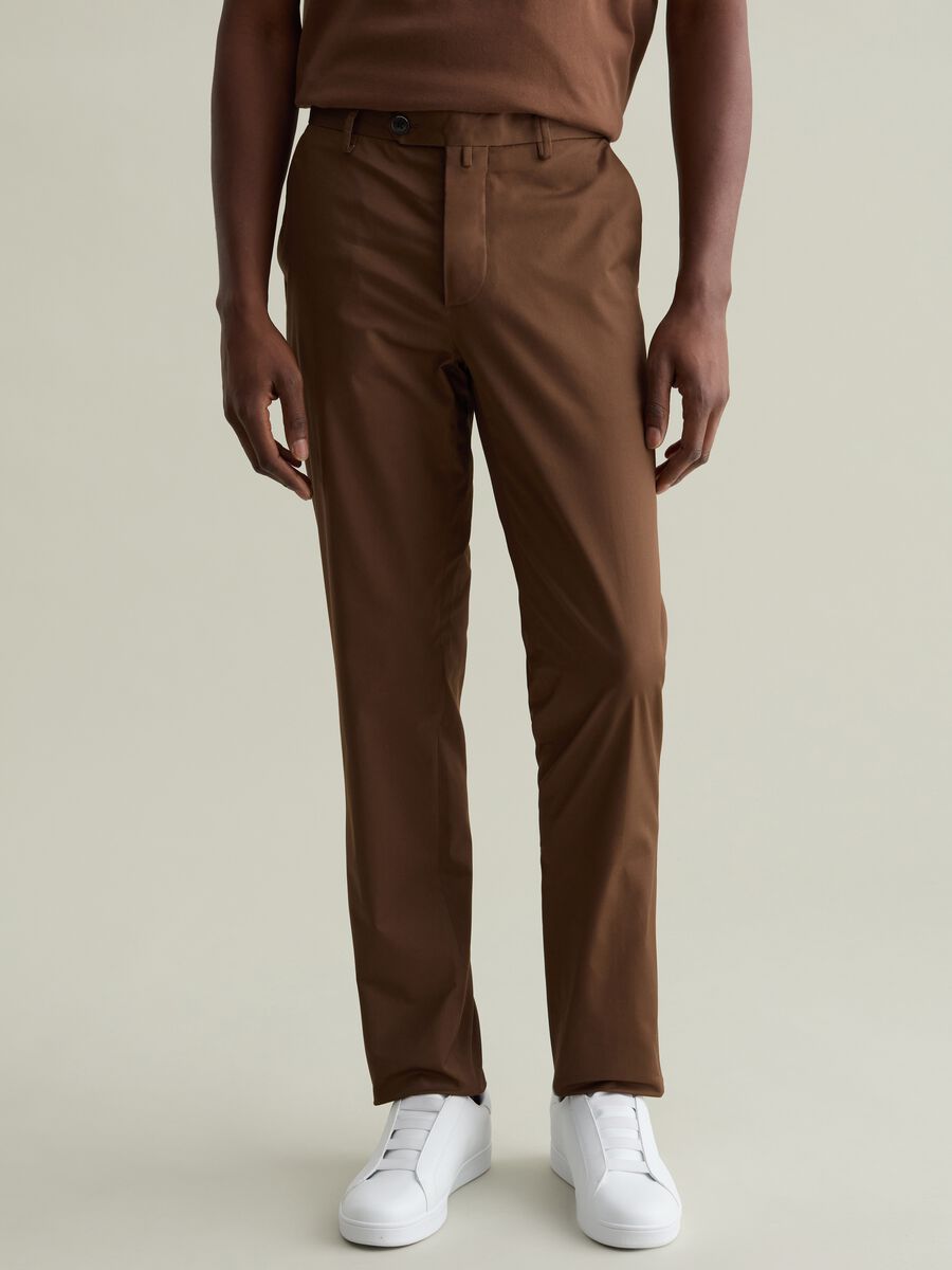 Stretch cotton chino trousers_1