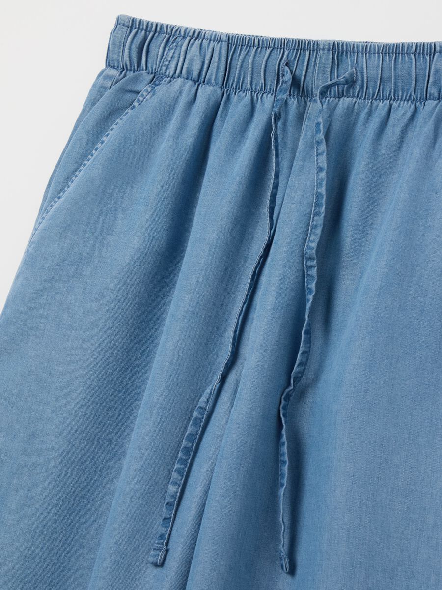 Denim-effect wide-leg fluid joggers_5