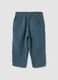 Pantaloni in puro cotone blu da bimbo regular fit_1