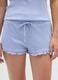 Sky blue pure cotton shorts with ruffles_1
