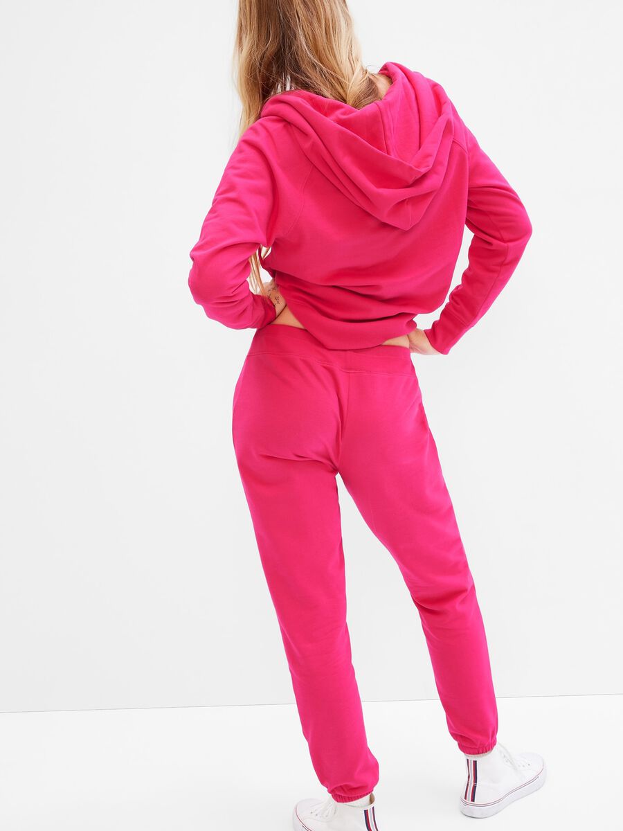 Joggers in felpa con coulisse e ricamo logo_1