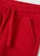Girls' Red Stretch Cotton Trousers, Regular Fit_2