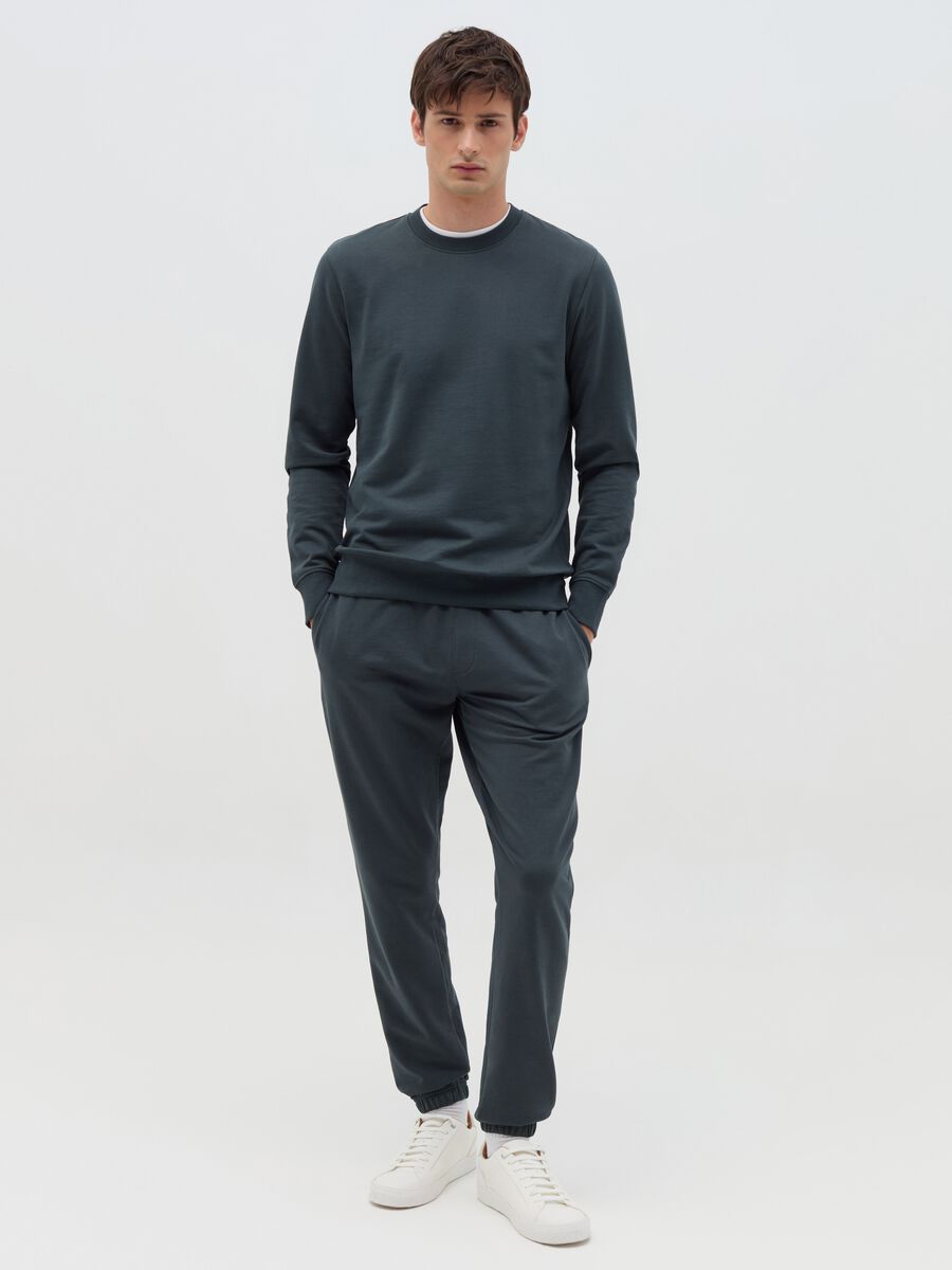 Fleece joggers with drawstring_0