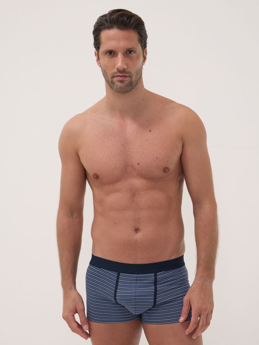 Multipack of five multicolour organic stretch-cotton boxers_0