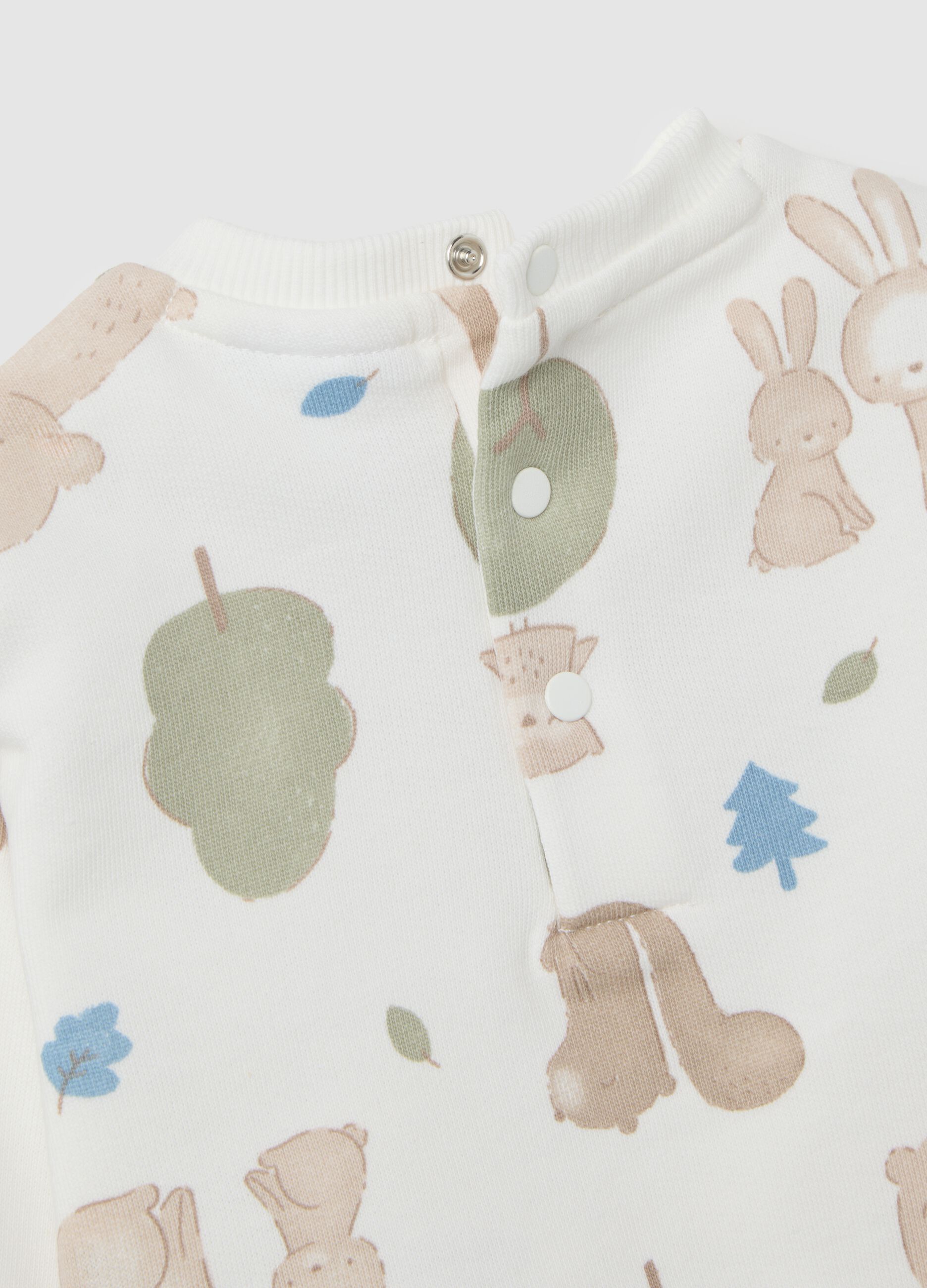 Multicoloured pure cotton baby outfit