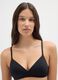 Women's black stretch cotton bra_0