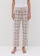 Fleece pyjama trousers with check pattern_1