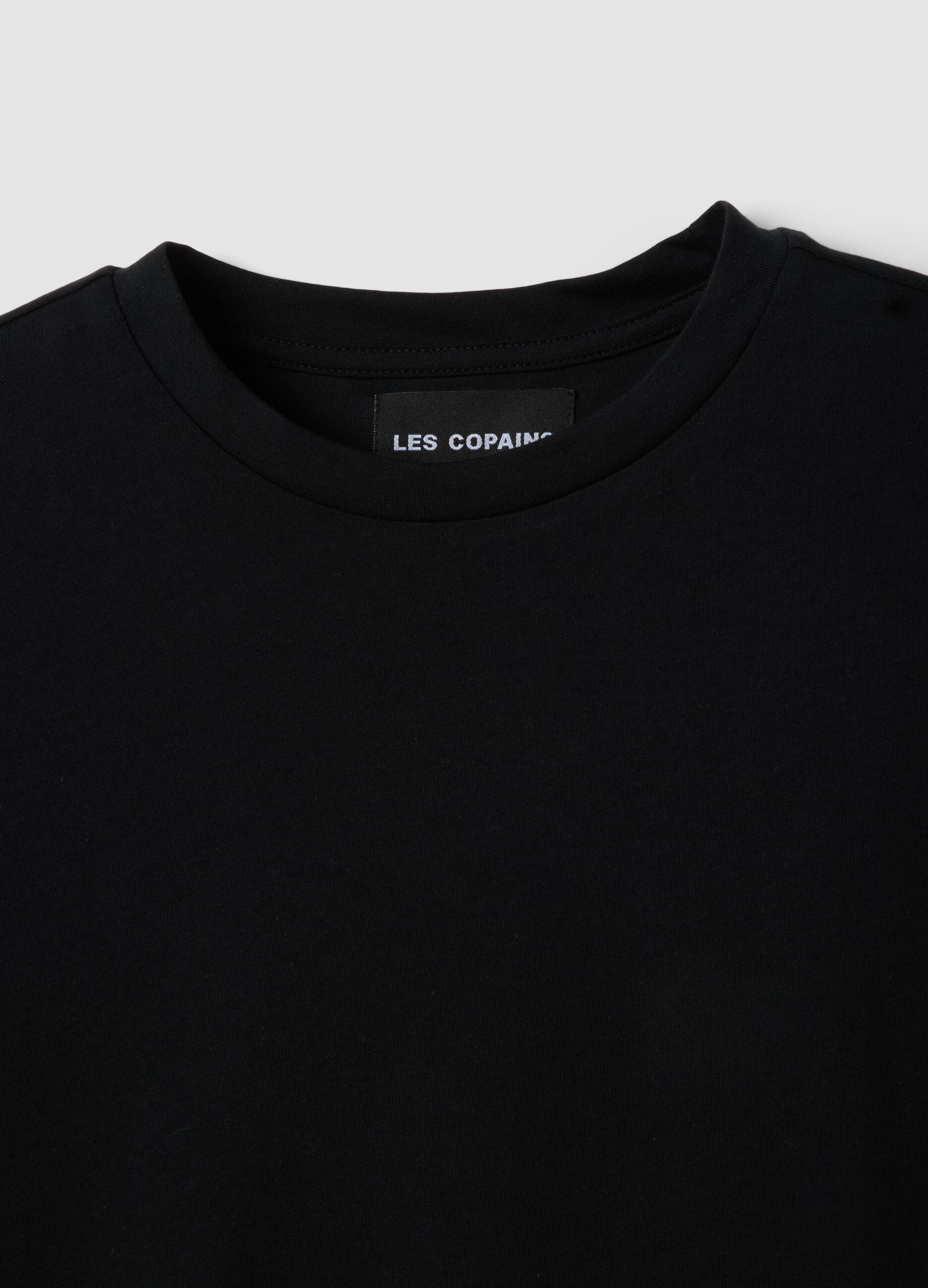 Black pure cotton short-sleeve T-shirt
