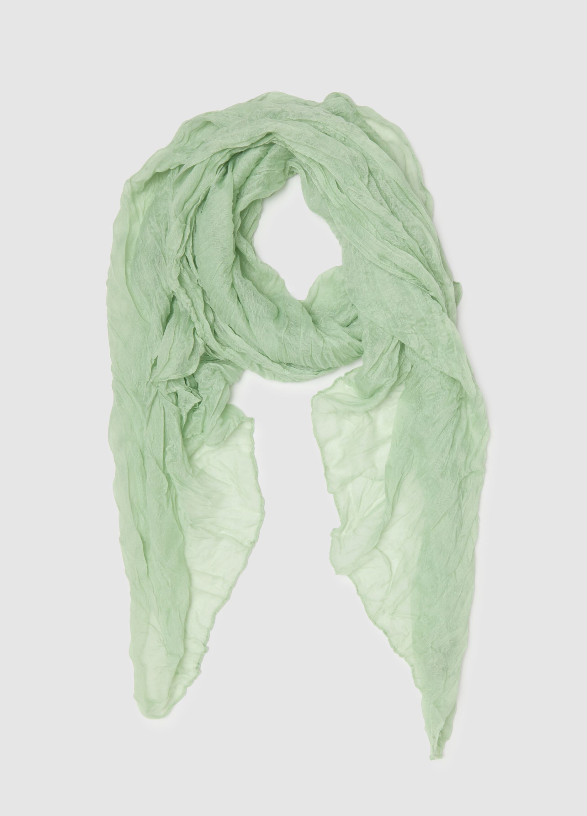 Sciarpa leggera verde regular fit