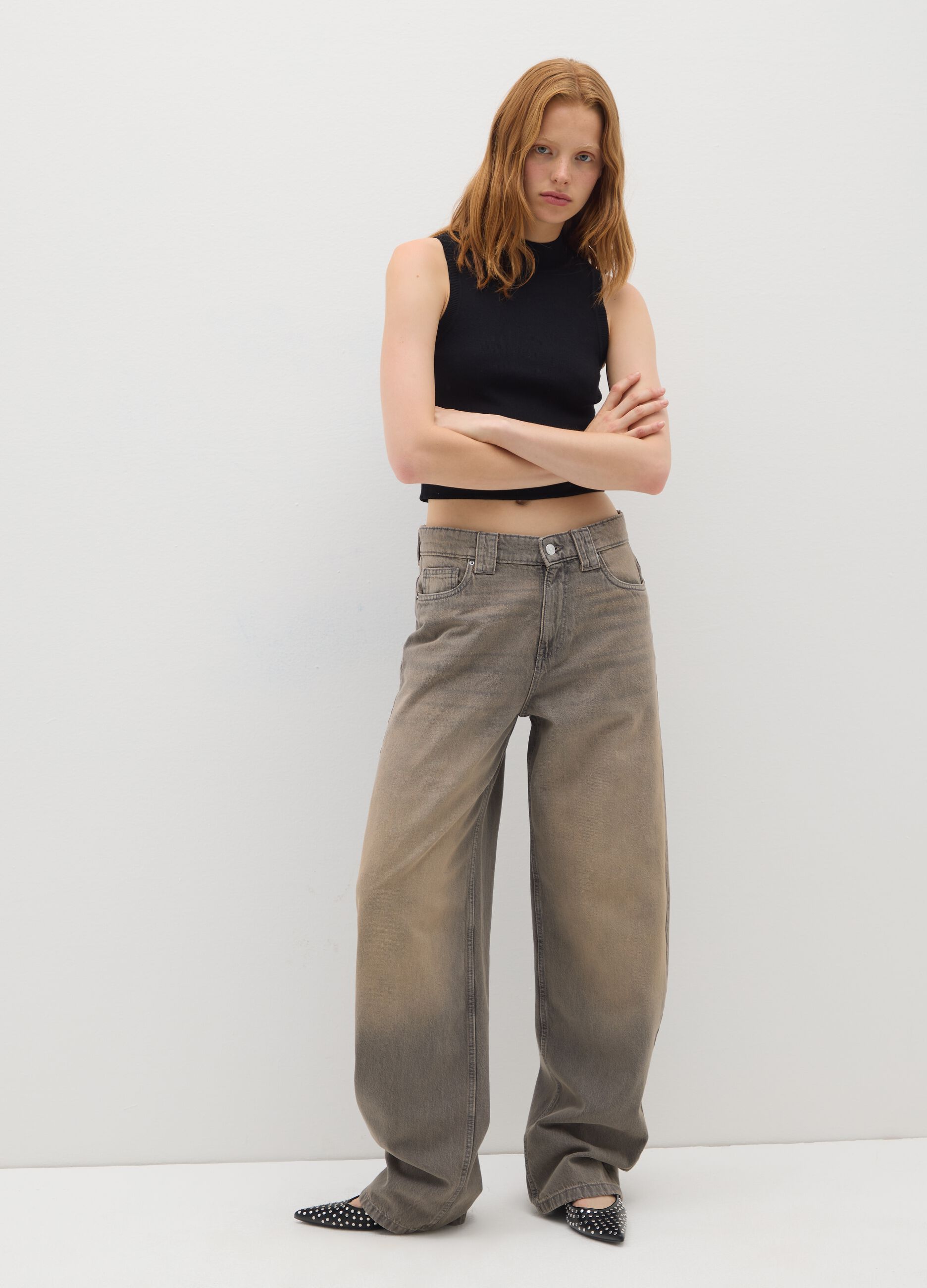 Grey Skater Pure Cotton Jeans