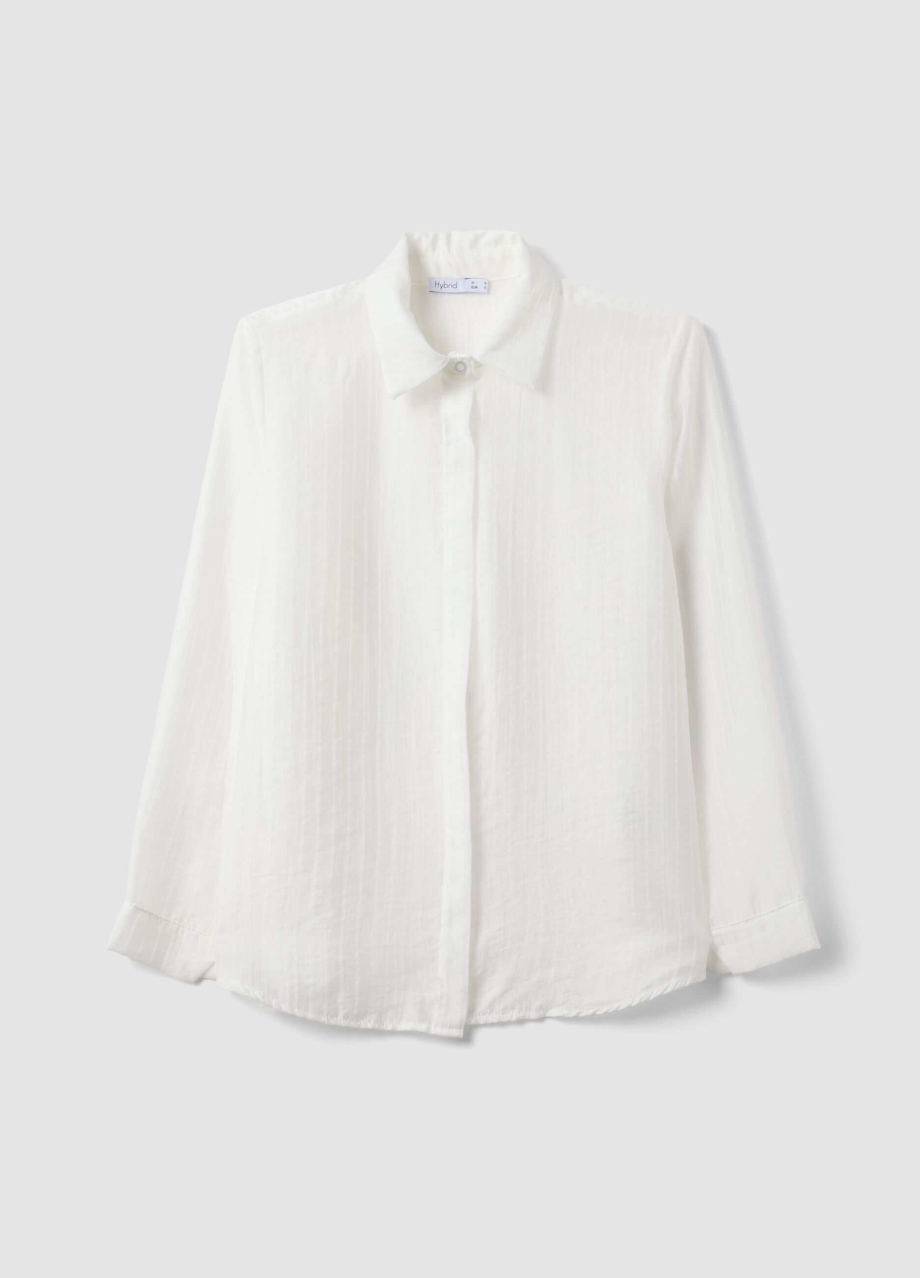 White lyocell-blend shirt