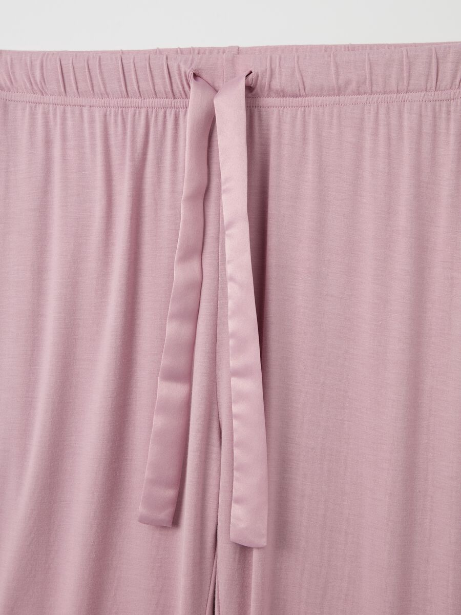 Pink pyjama trousers with decorative motif_5