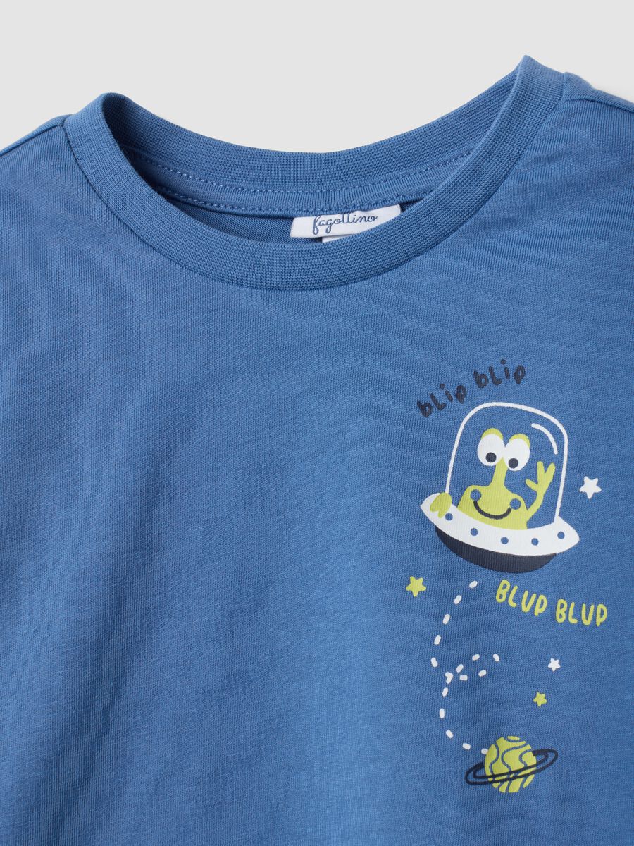 2-pack multicolour pure cotton T-shirts with alien print for baby boy_3