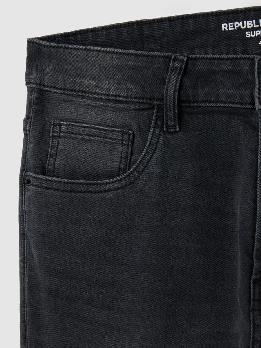 Black super skinny stretch cotton jeans_1