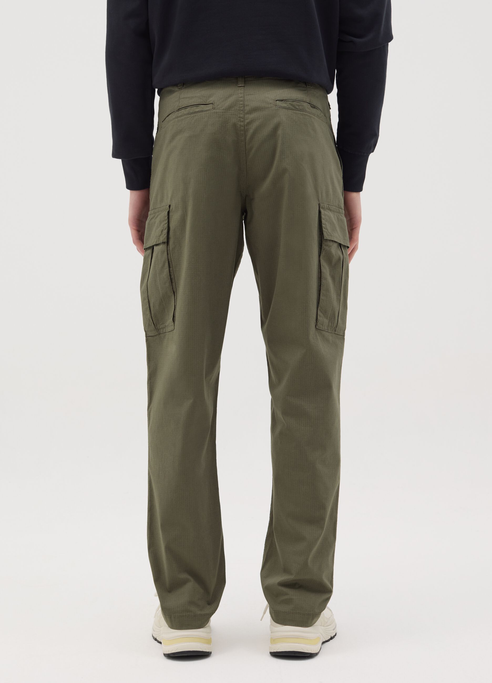 Pantaloni cargo ripstop con coulisse