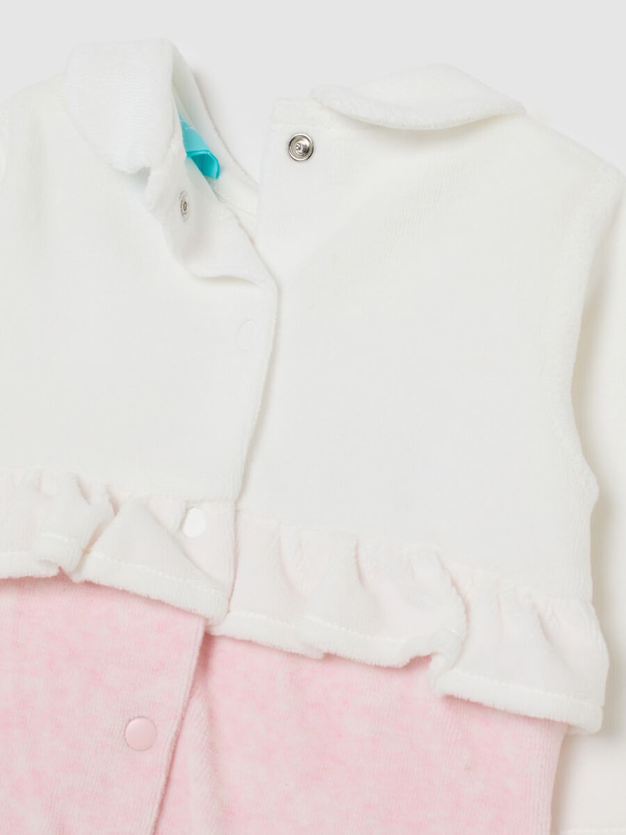 Tutina multicolor da neonata in misto cotone velour_3