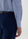 Men's pure cotton blue easy iron shirt_3
