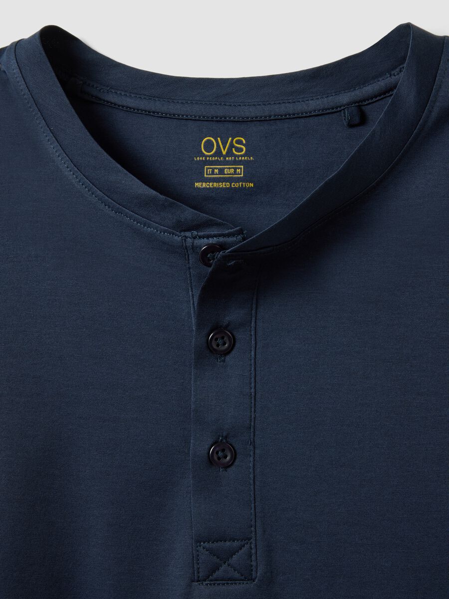 T-shirt in puro cotone blu regular fit_1