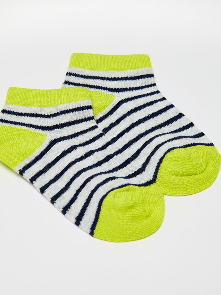 Seven-pair pack short striped socks_2