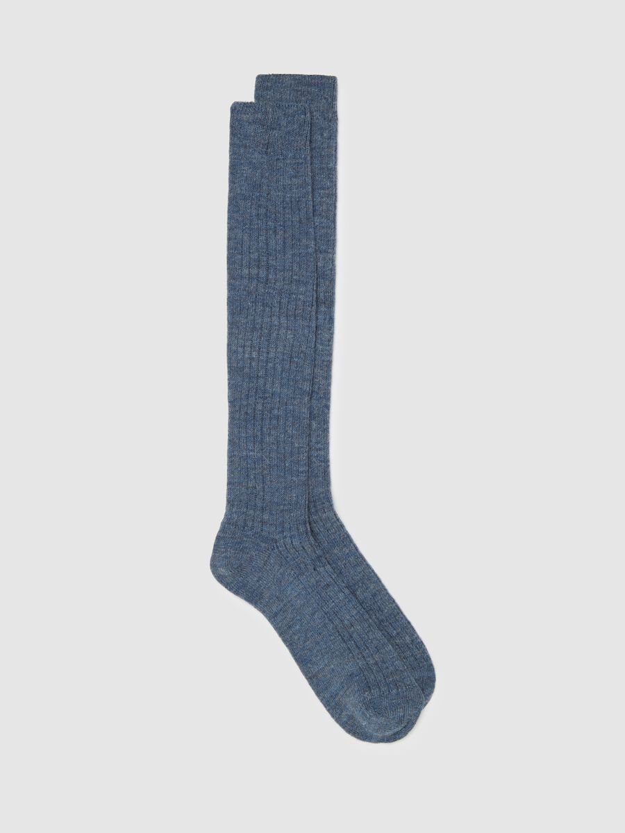 Blue Striped Long Socks_0