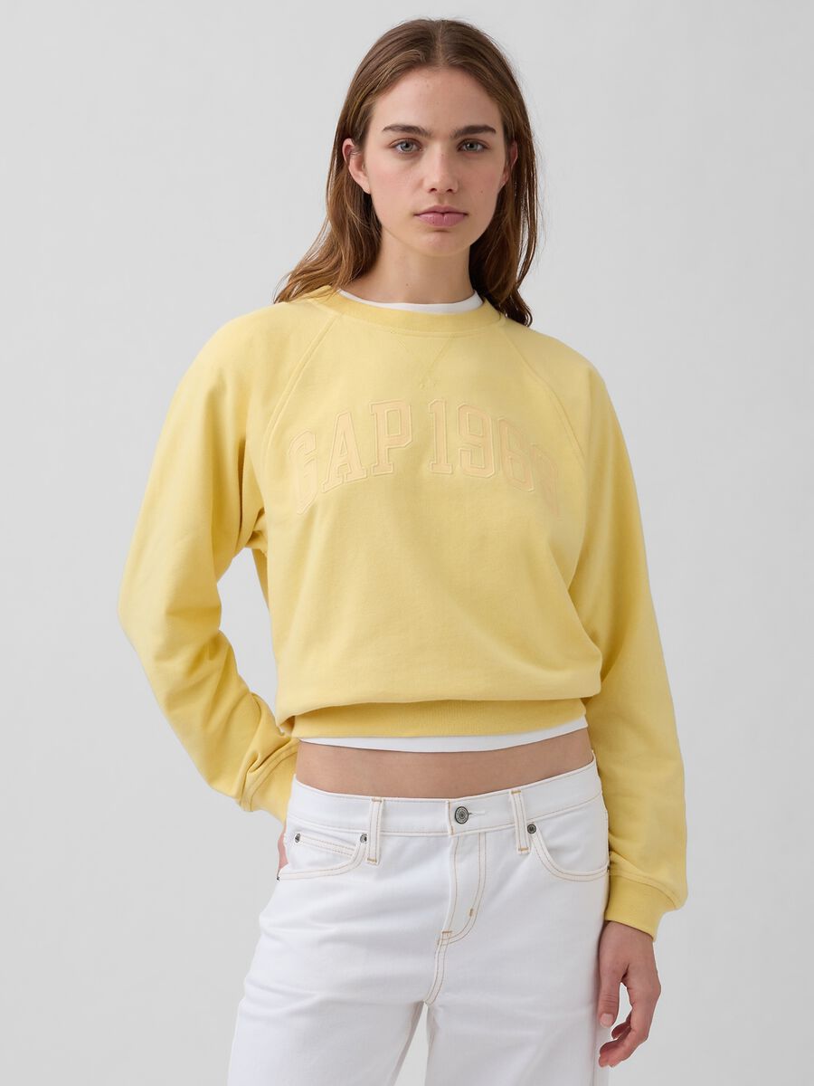 Crew-neck cotton-blend sweatshirt_0