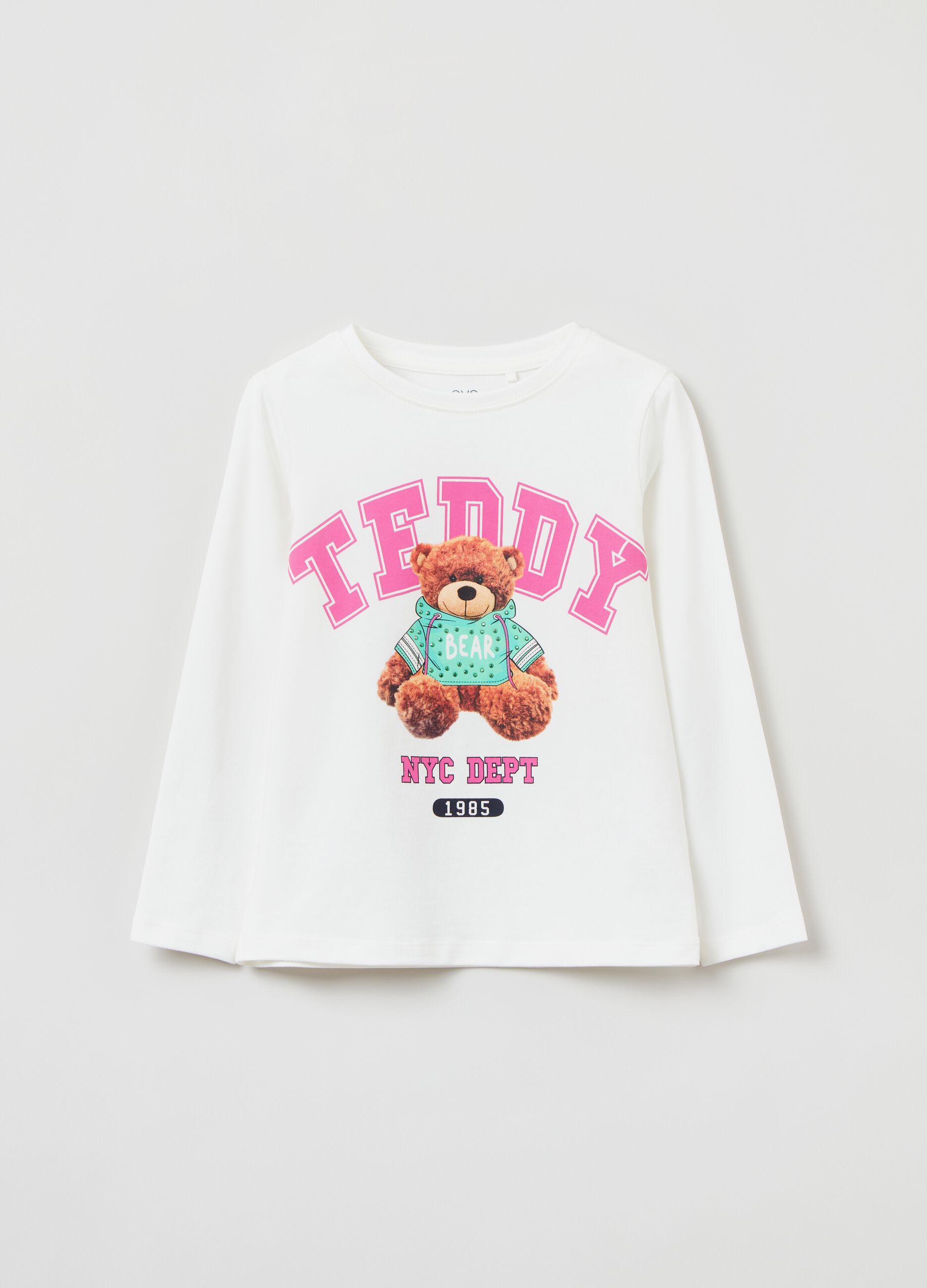T-shirt a maniche lunghe con stampa_0