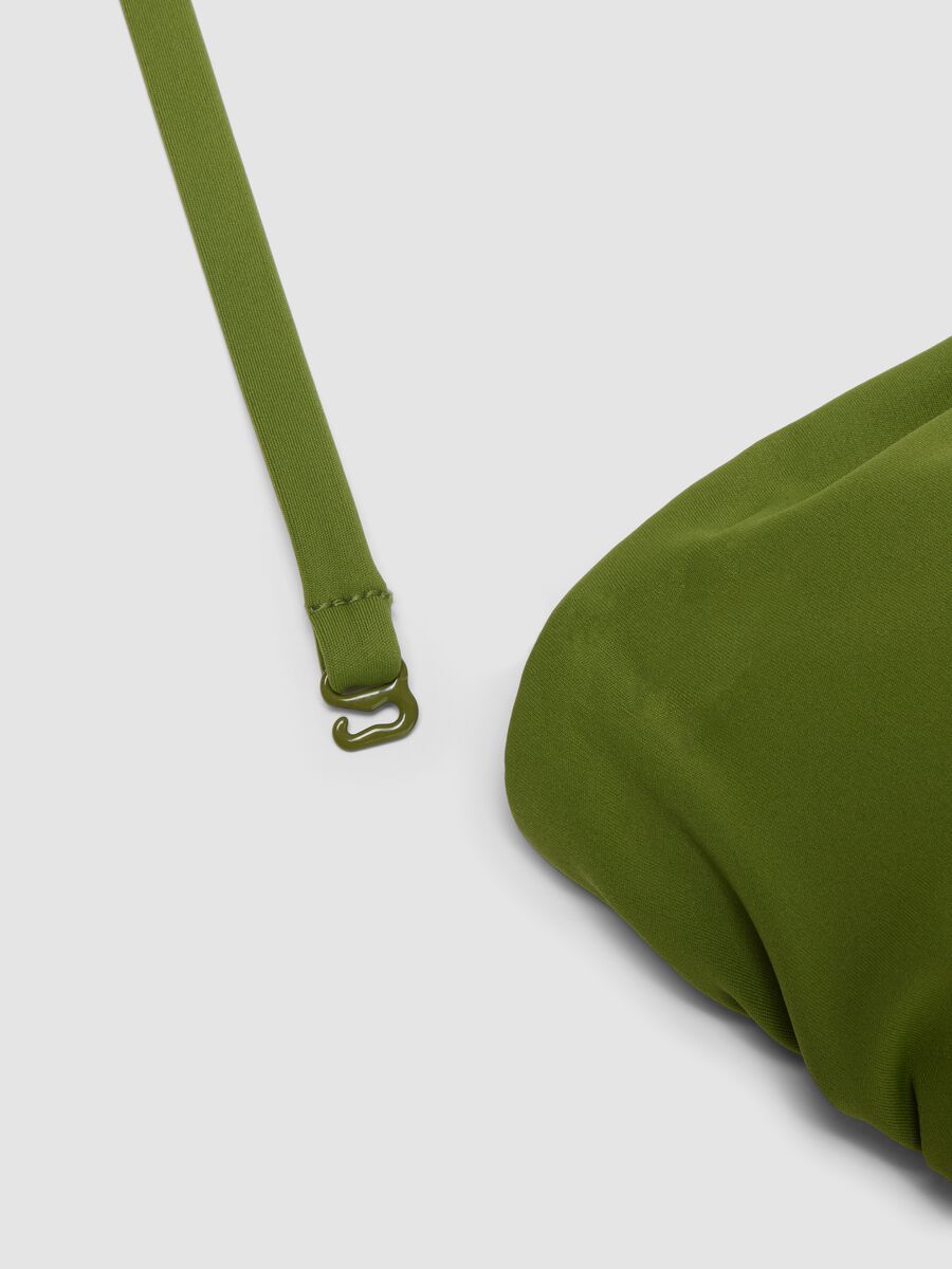 Green stretch one-piece swimsuit with removable straps_1
