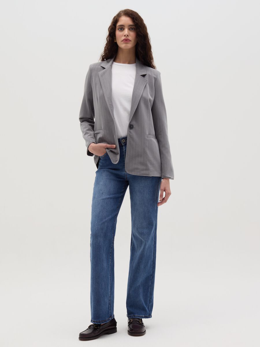Single-breasted pinstriped blazer_1