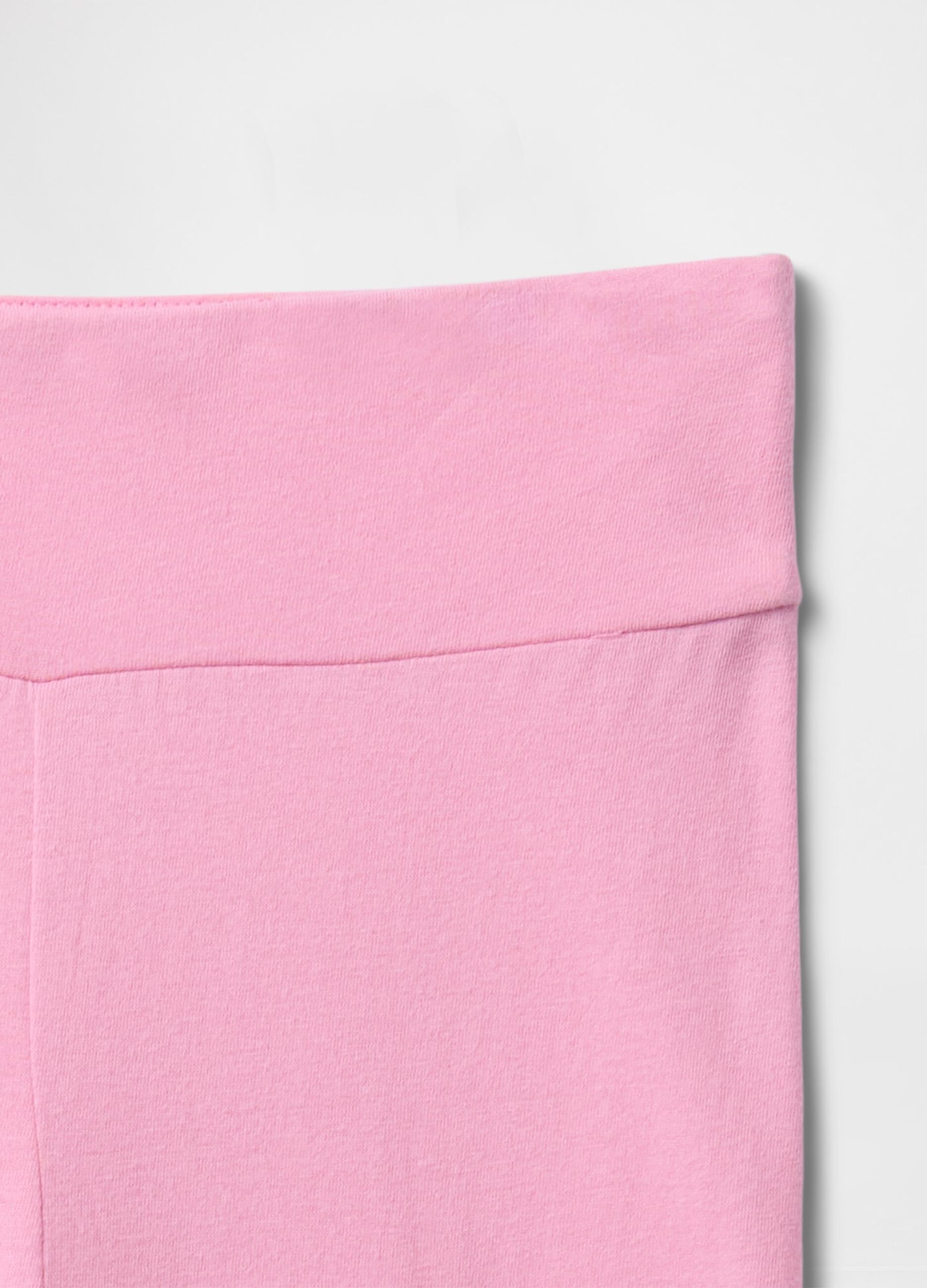 Pink Flared Trousers in Stretch Cotton