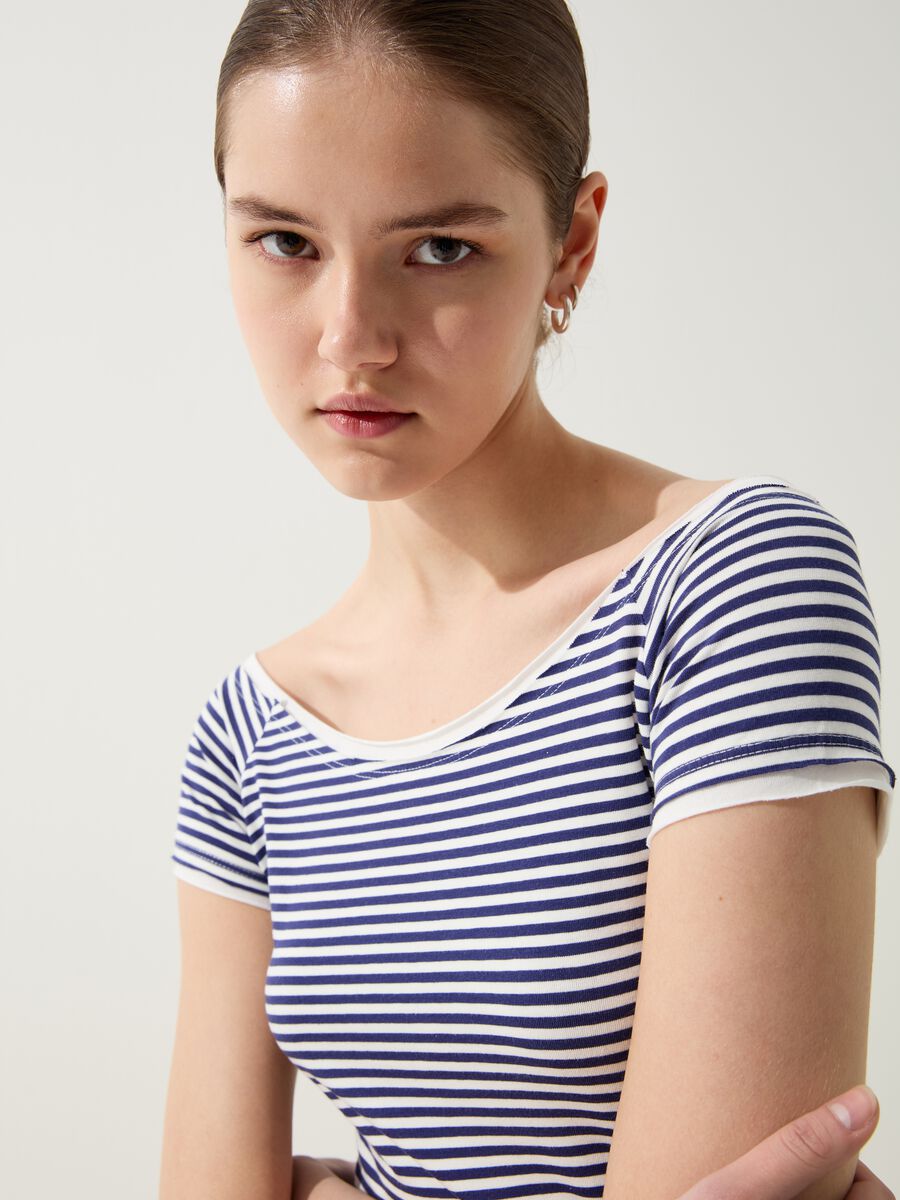 T-shirt with boat neck_0