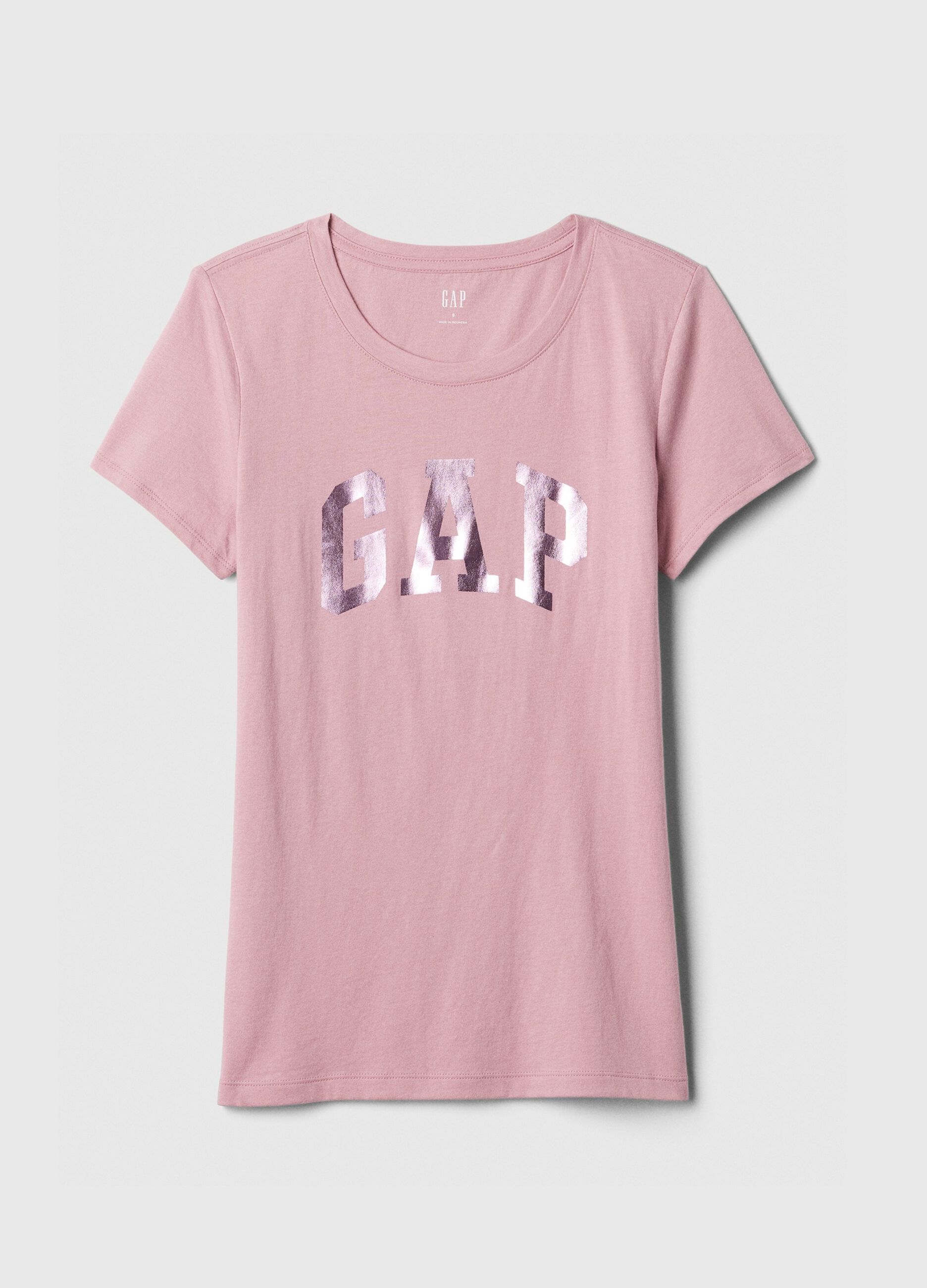 T-shirt with logo print in foil