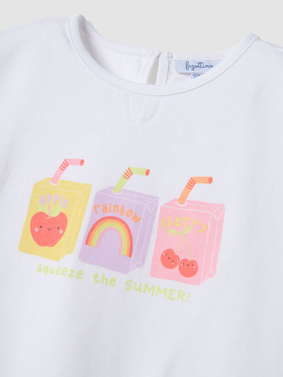 Sleeveless white pure cotton girl's t-shirt regular fit_2