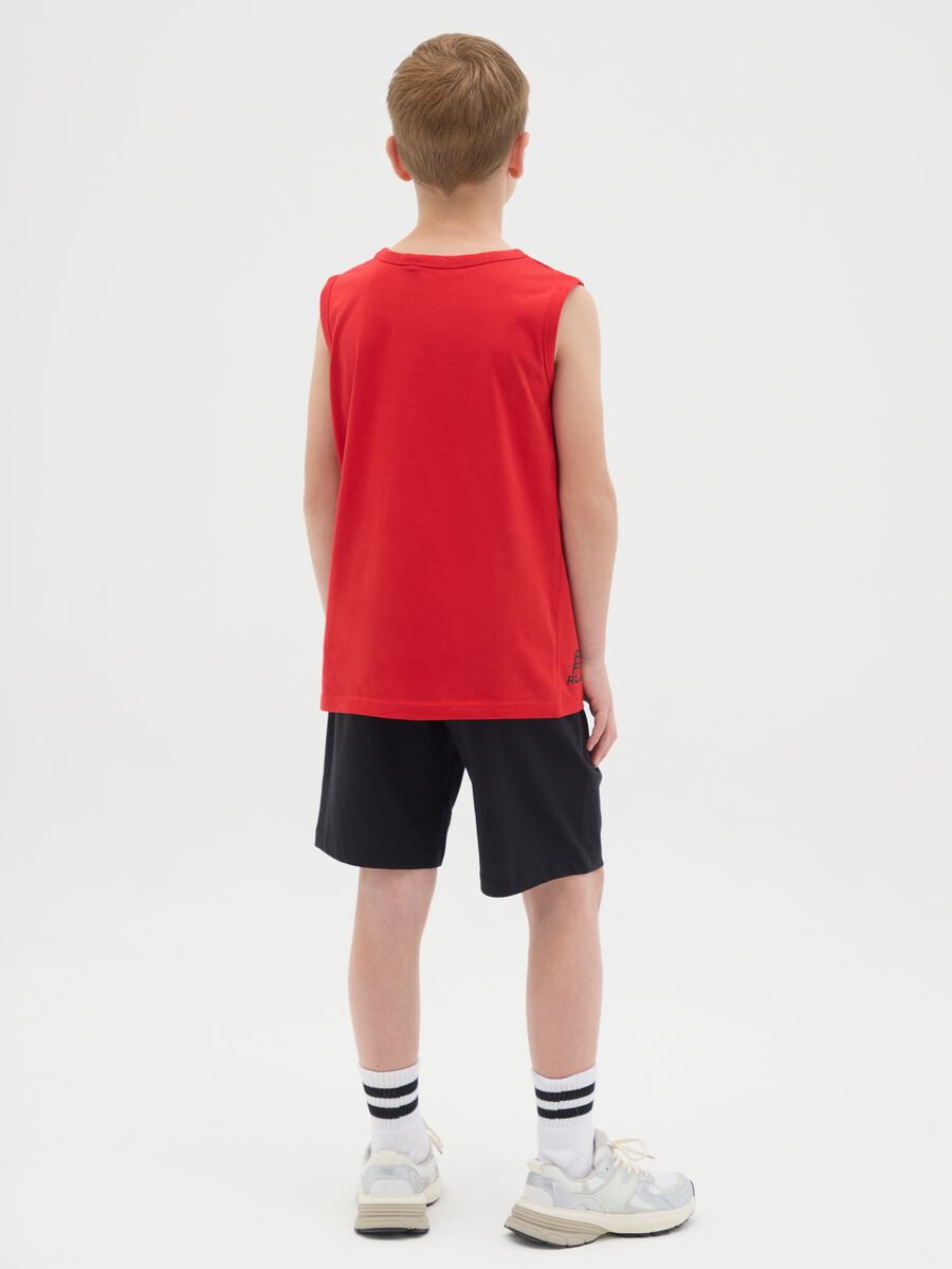 Completo jogging da ragazzo in puro cotone multicolor regular fit_2