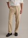 Beige pure linen chino trousers, regular fit_1
