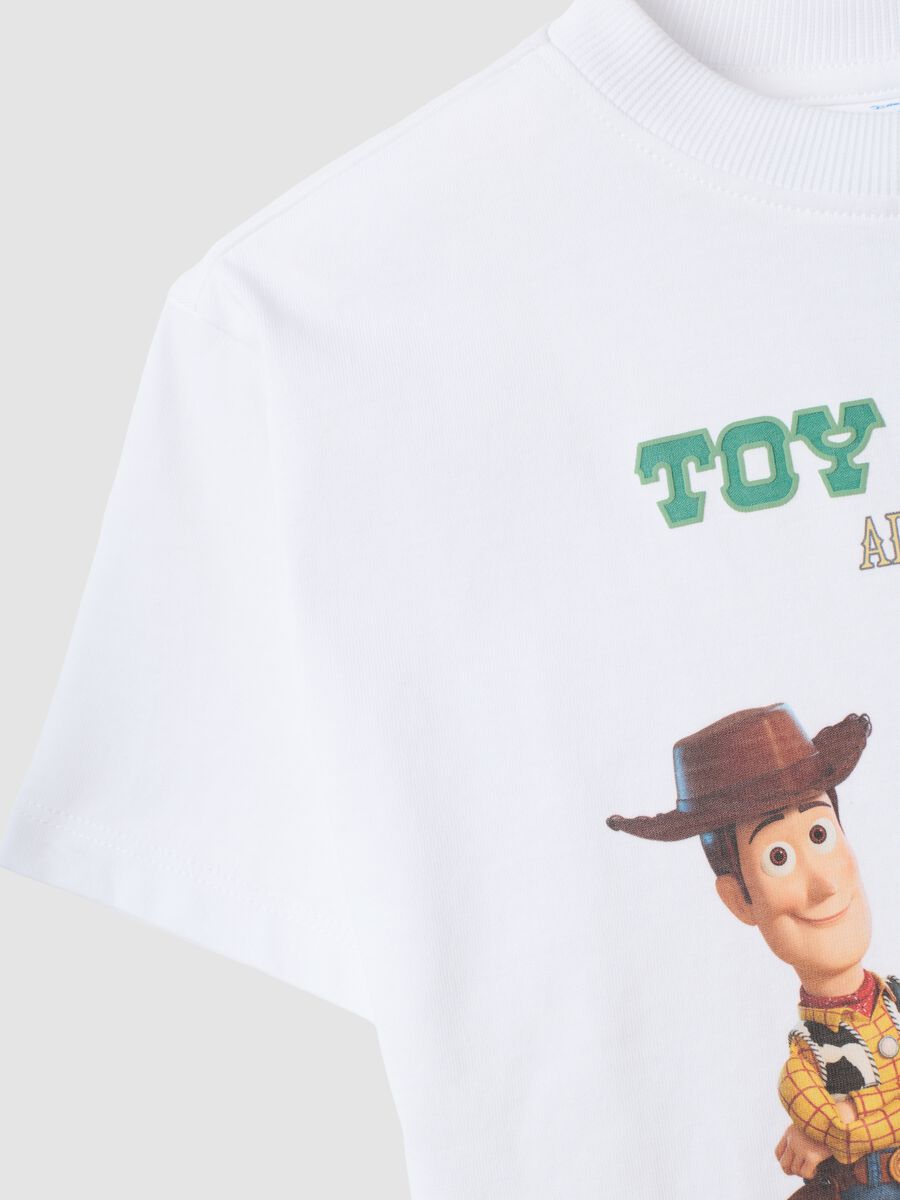 White pure cotton Toy Story print T-shirt for boys_4