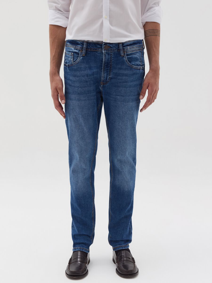 Skinny-fit jeans with fading_1