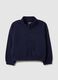 Children's pure cotton oversized blue sweatshirt_0