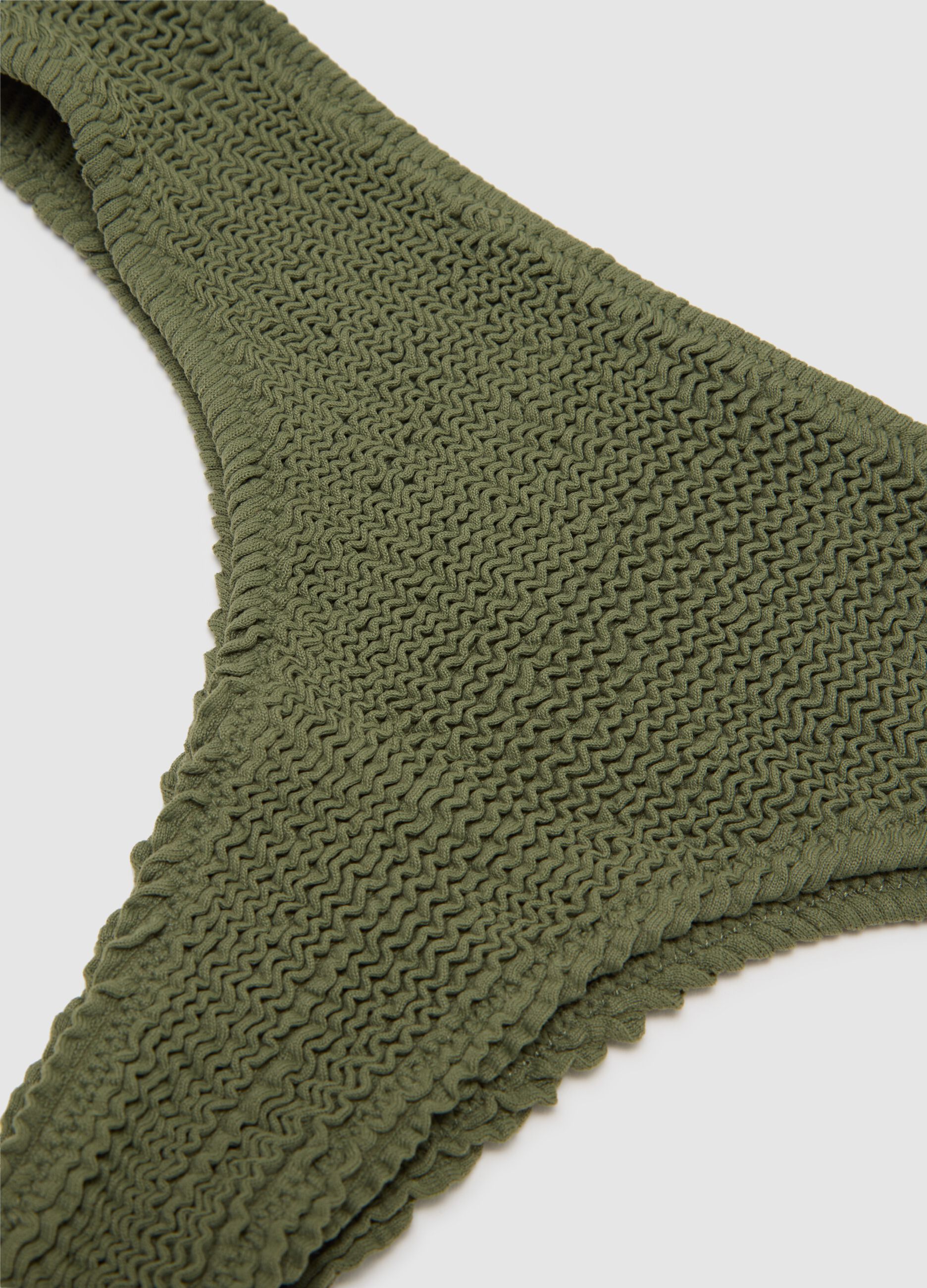 Brasiliano bikini da donna in tessuto elasticizzato verde