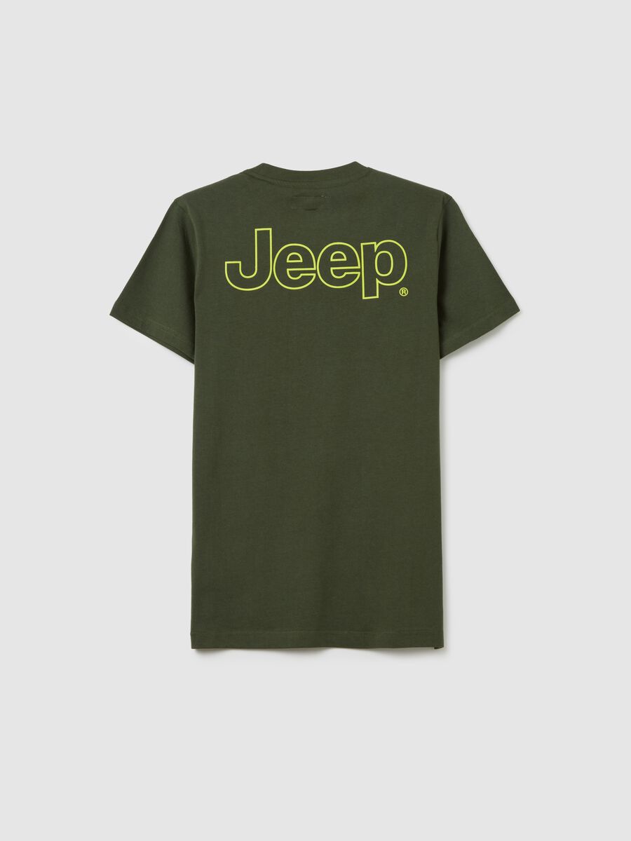 T-shirt da bambino in puro cotone verde regular fit_1
