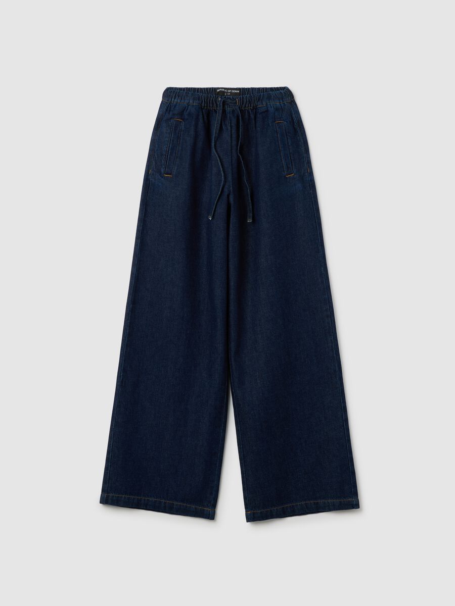 Women's Regular Fit Pure Cotton Denim Trousers_4