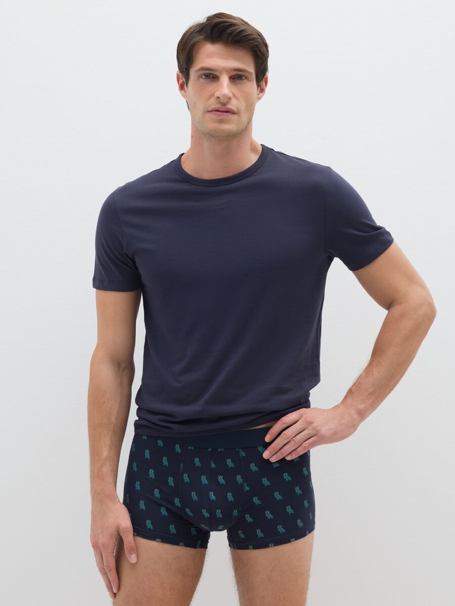 Tripack boxer in cotone elasticizzato multicolor regular fit_0