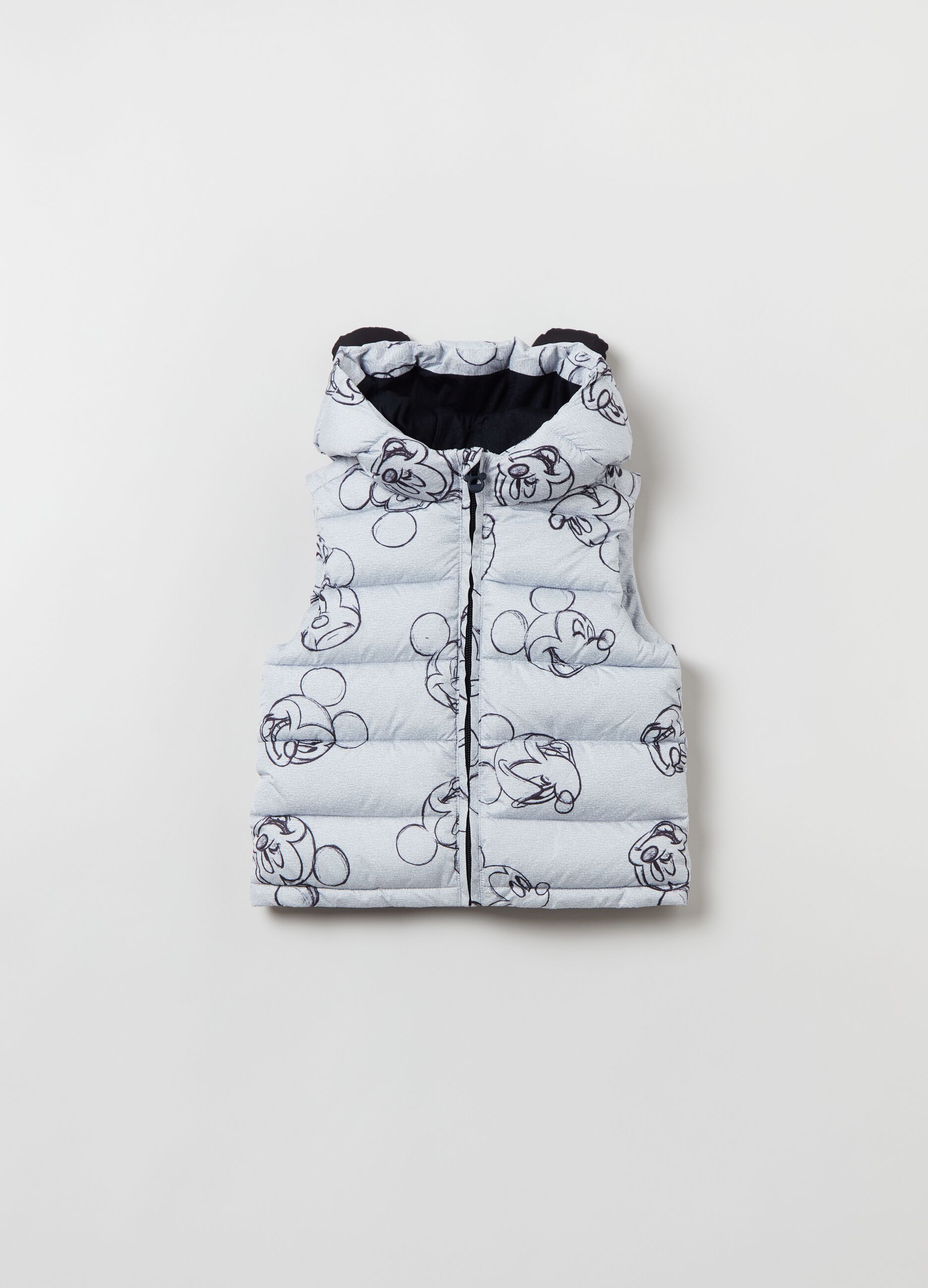 Gilet trapuntato con stampa Topolino_0