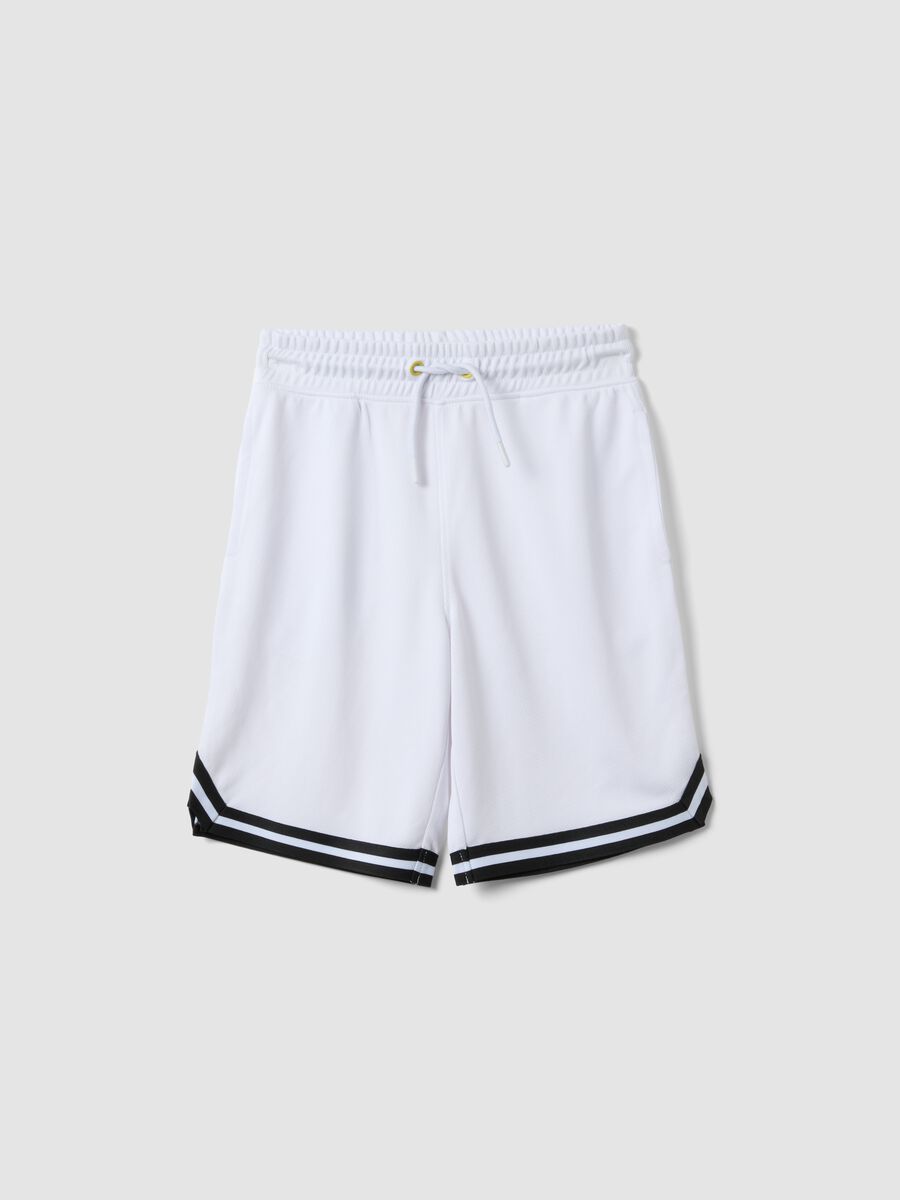 White shorts with elasticated waist_0