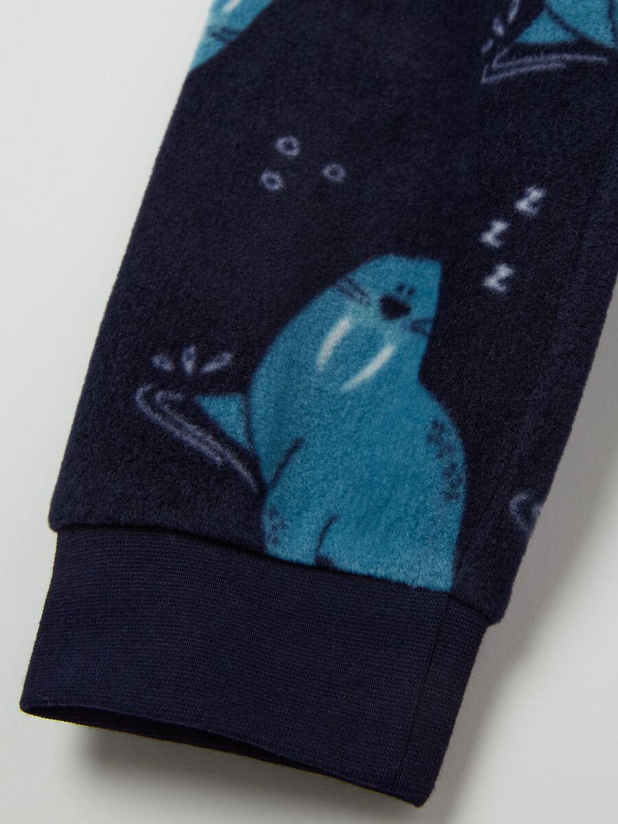 Fleece pyjamas with walruses print_3