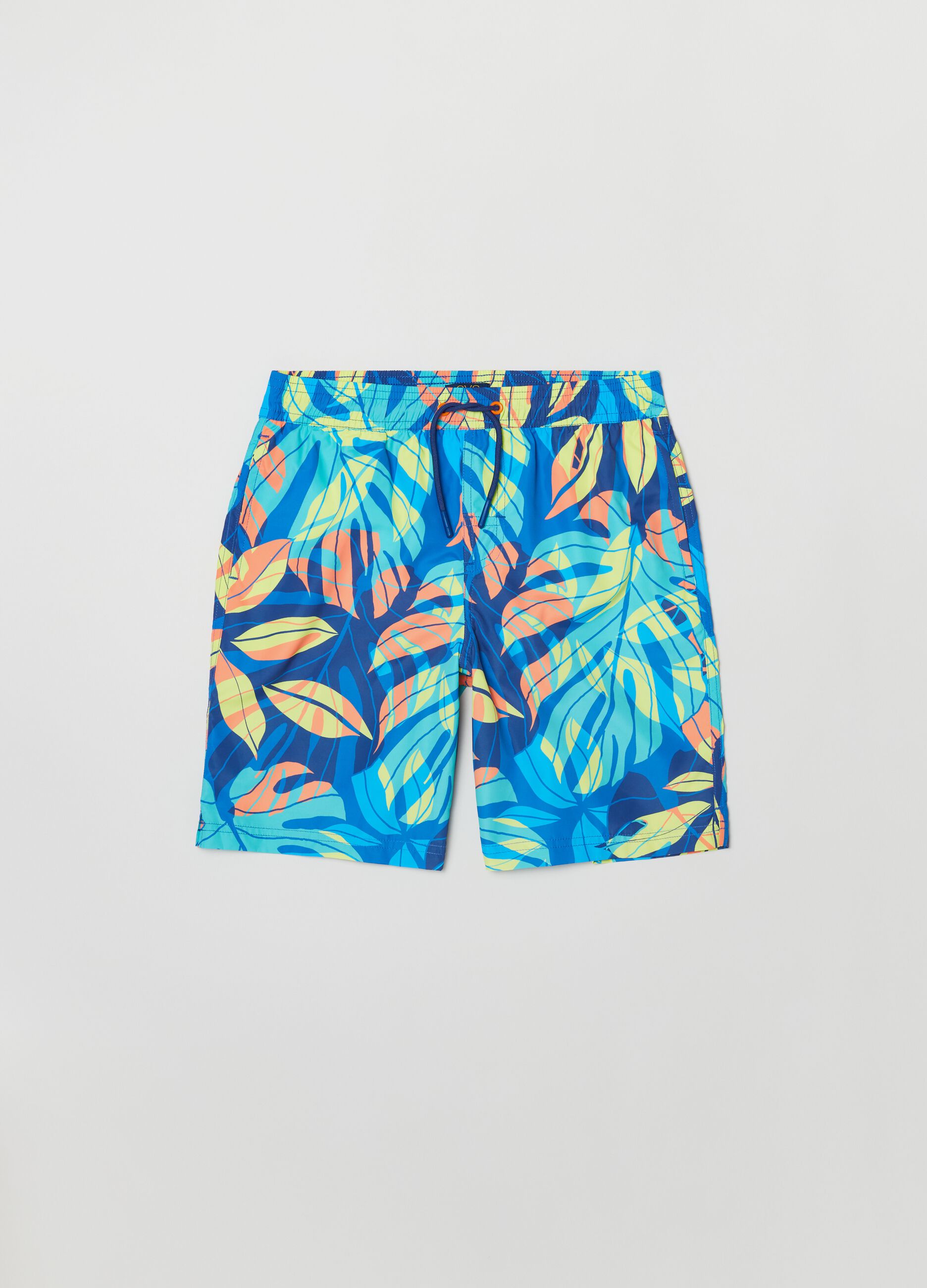 Costume boxer con stampa foliage_0