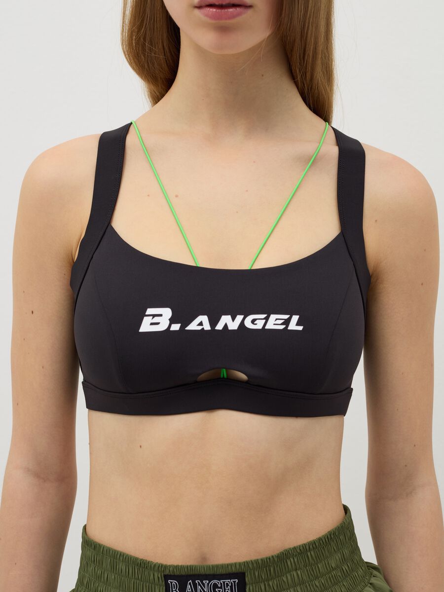 Cropped sports tank top with fluorescent details_3