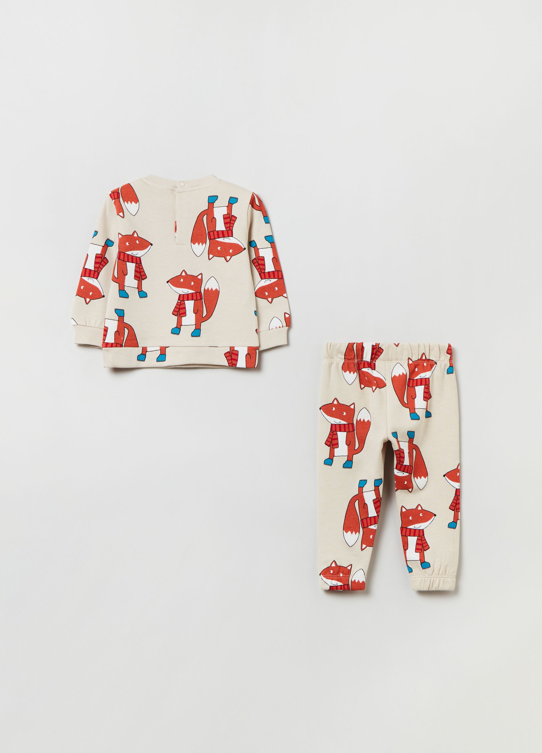Jogging set in cotone con stampa_1